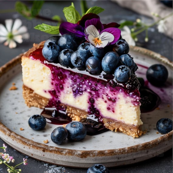 Best Blueberry Cheesecake Recipe/Gourmet Bakery Recipe/Download PDF