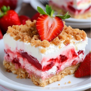 Best Strawberry Cheesecake Bars Recipe/Treats and Desserts/Cookies/Gourmet Bars