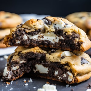 Receta Centro Oreo de Galletas Gigantes y Galletas de Crema/Chocolate Blanco/Golosinas y Postres/Galletas Grandes/Gourmet/Descargar