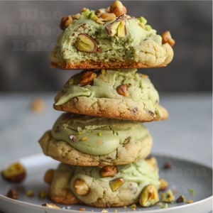 Best Pistachio Gelato Cookies Recipe/Treats and Desserts/Big Cookies/Gourmet/PDF Download