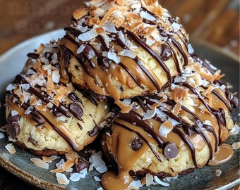 La mejor receta de galletas de coco de Samoa / Galletas gourmet / Descargar PDF