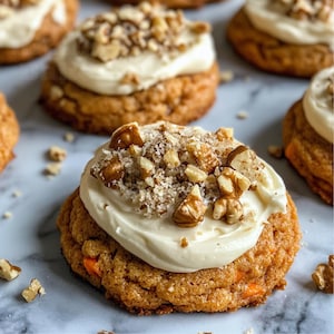 Best Carrot Cake Cookie Recipe / Cream Cheese Frosting and Nuts / Spiced Gourmet Cookies / PDF Download