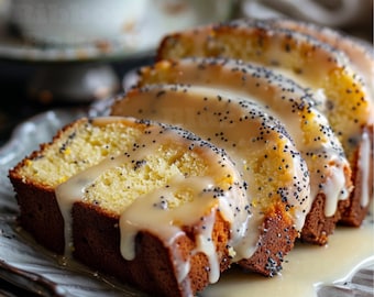 La mejor receta de bizcocho de limón y semillas de amapola/glaseado de limón/Gourmet/Descargar PDF