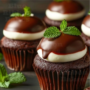 Best Mint Chocolate Cupcakes Recipe/Mint Dessert/Gourmet/Download/PDF