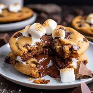 Best Chunky Smore Cookies Recipe/Treats and Desserts/Big Cookies/Gourmet/DownloadPDF