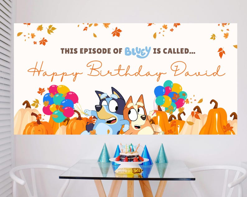 Bluey Birthday Banner Bluey Birthday Banner Printable Happy Birthday ...