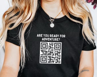 Special QR Code T-Shirt | Custom Qr Code Shirt | Unique Qr  Code Tee | Personalized Text & Qr Code | Custom Gift for Men and Women
