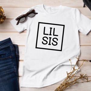 Lil Sis | Little Sister Outfit | Siblings Gift | Cute Matching Sister Shirt | Gift For Sister | Baby Girl Sister Tee | Toddler Little Sister