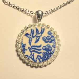 Flight of the Willow Birds - Vintage China Necklace