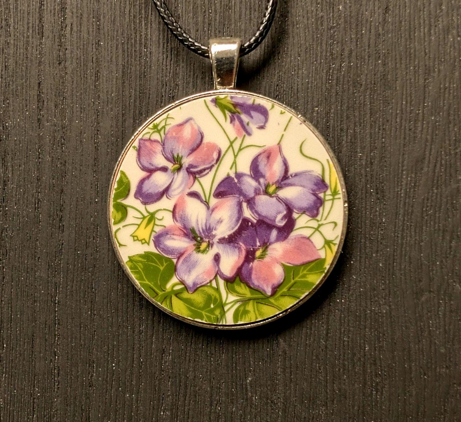堅実な究極の Vintage Purple Flower Necklace - Etsy その他