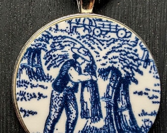 The Wheat Harvest - Upscaled Plate Necklace