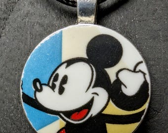 Mickey Mouse - Vintage Plate Necklace