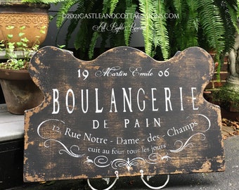 French Country Boulangerie Sign • OOAK • Hand Painted • Original Design • Castle and Cottage Signs