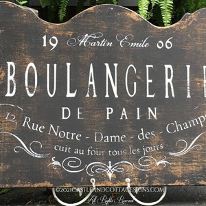 French Country Boulangerie Sign OOAK Hand Painted Original Design Castle and Cottage Signs image 2