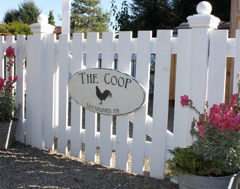 Farmhouse Vintage Chicken Coop sign handpainted with Etsy