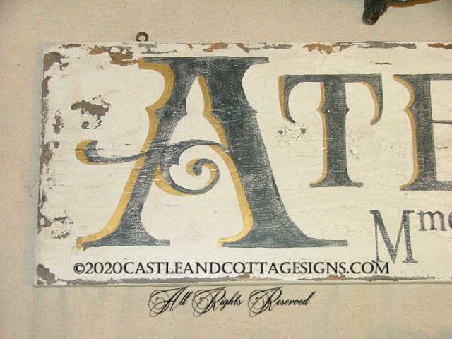 Custom French Sign Atelier • French Workshop • Vintage Sign • Hand Painted • Personalized ...