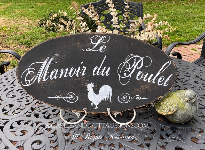 French Chicken Coop Sign Hand Painted French Country Le Etsy