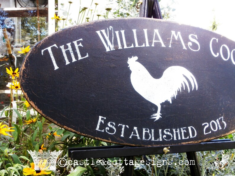 Farmhouse Vintage Chicken Coop Sign Personalized With Family Etsy