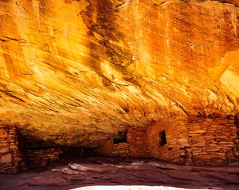 House on Fire Ruin Photo: Ancient Anasazi Cliff Dwelling Wall Art
