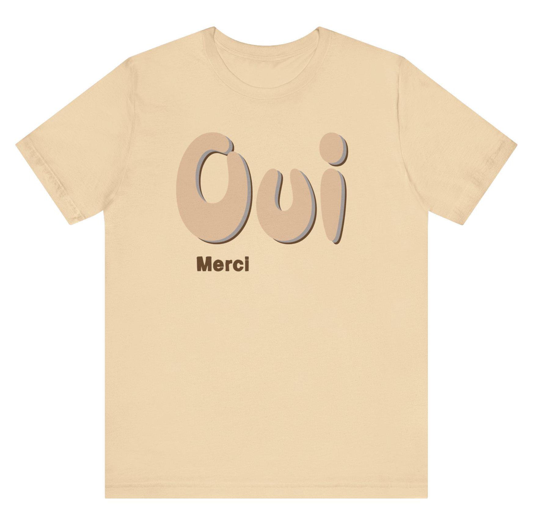 Clothing T Shirt Oui Merci Oui Merci Shirt, French Shirt, Oui T