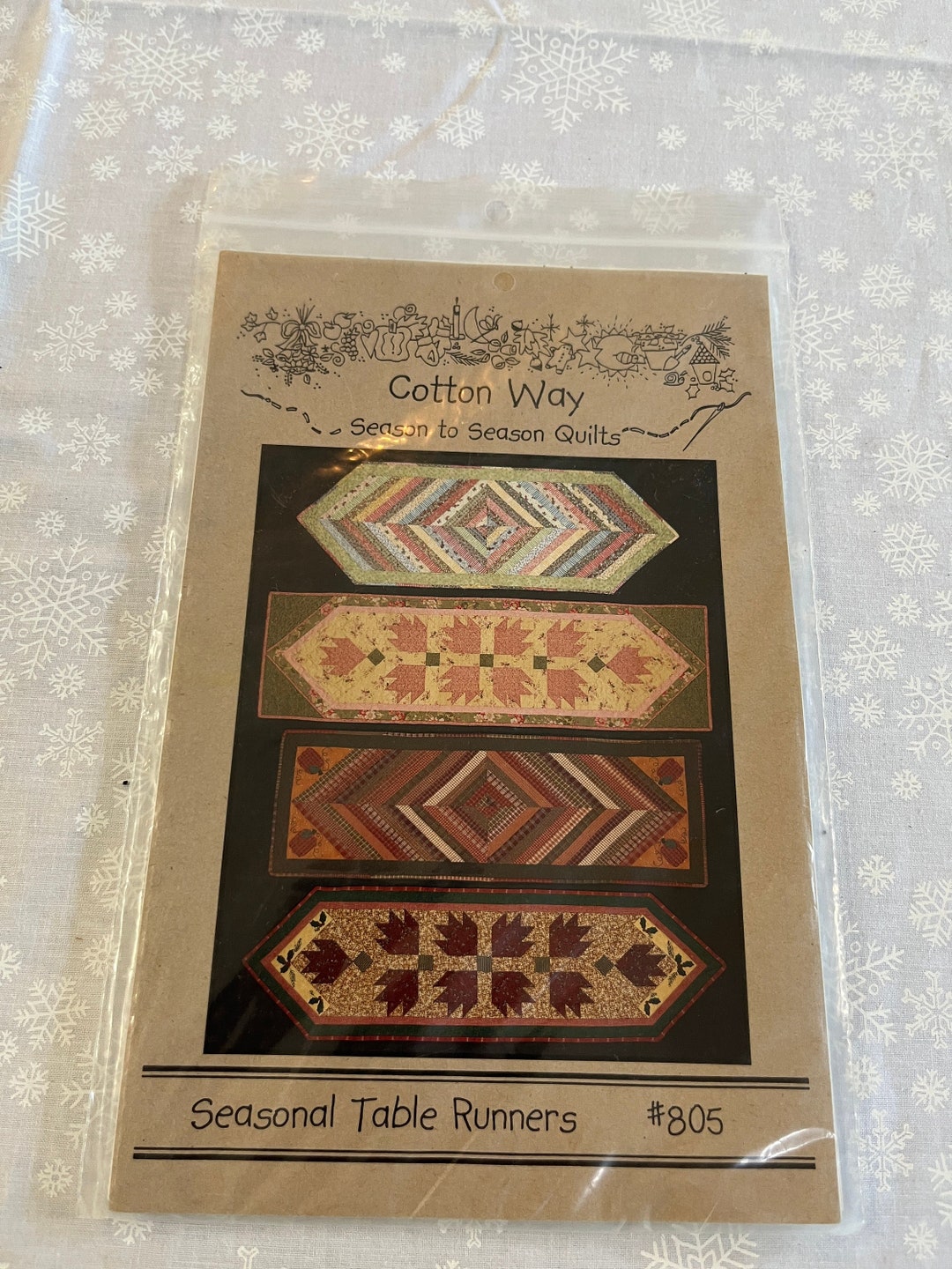 Cotton Way Seasonal Table Runners Pattern 805 by Cotton Way. Quilted