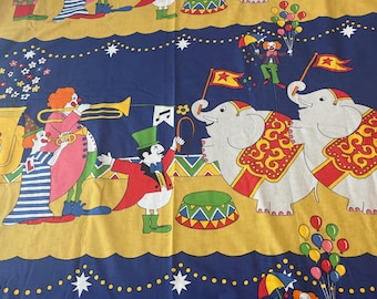 Clown Fabric Panel, Circus Clown Fabric, Quilt Panel, Wall Hanging