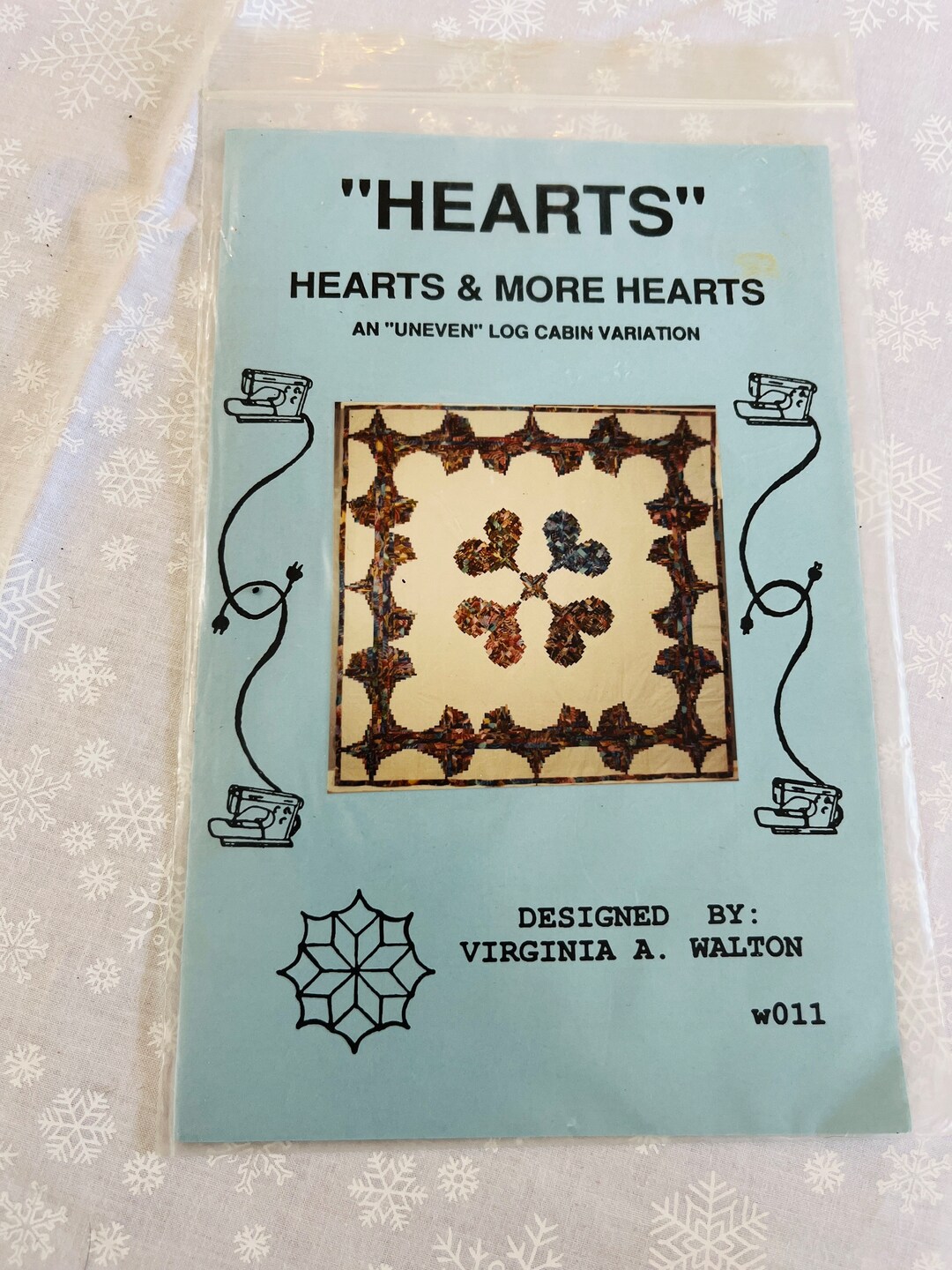 Hearts Log Cabin Quilt Pattern: Primitive Appliqué (PDF Pattern) - Etsy