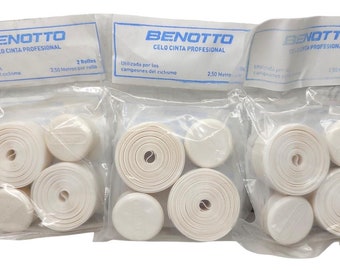 Lot de 3 rubans de cintre Benotto lisses, blanc, pour violoncelle, vélo vintage New cinta