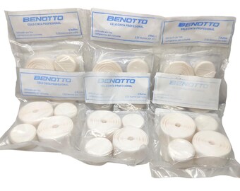 Lot de 6 rubans de cintre Benotto lisses, blanc, pour violoncelle, vélo vintage, neufs cinta