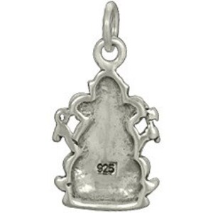 Ganesh Sterling Silver Pendant Yoga Jewelry Complimentary Ribbon or Cord image 2