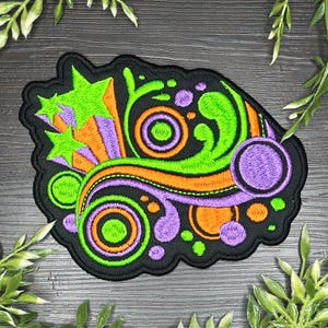 Iron-On Patch - Vectorflourish Nostalgic Frutiger Metro Decorative Durable Embroidered Polyester Patch RAWR X3