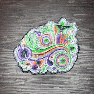 Iron-On Patch - Vectorflourish Nostalgic Frutiger Metro Decorative Durable Embroidered Polyester Patch image 7