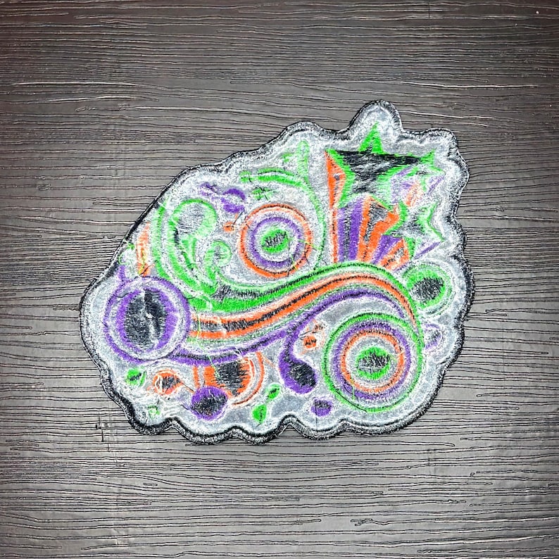 Iron-On Patch - Vectorflourish Nostalgic Frutiger Metro Decorative Durable Embroidered Polyester Patch image 7