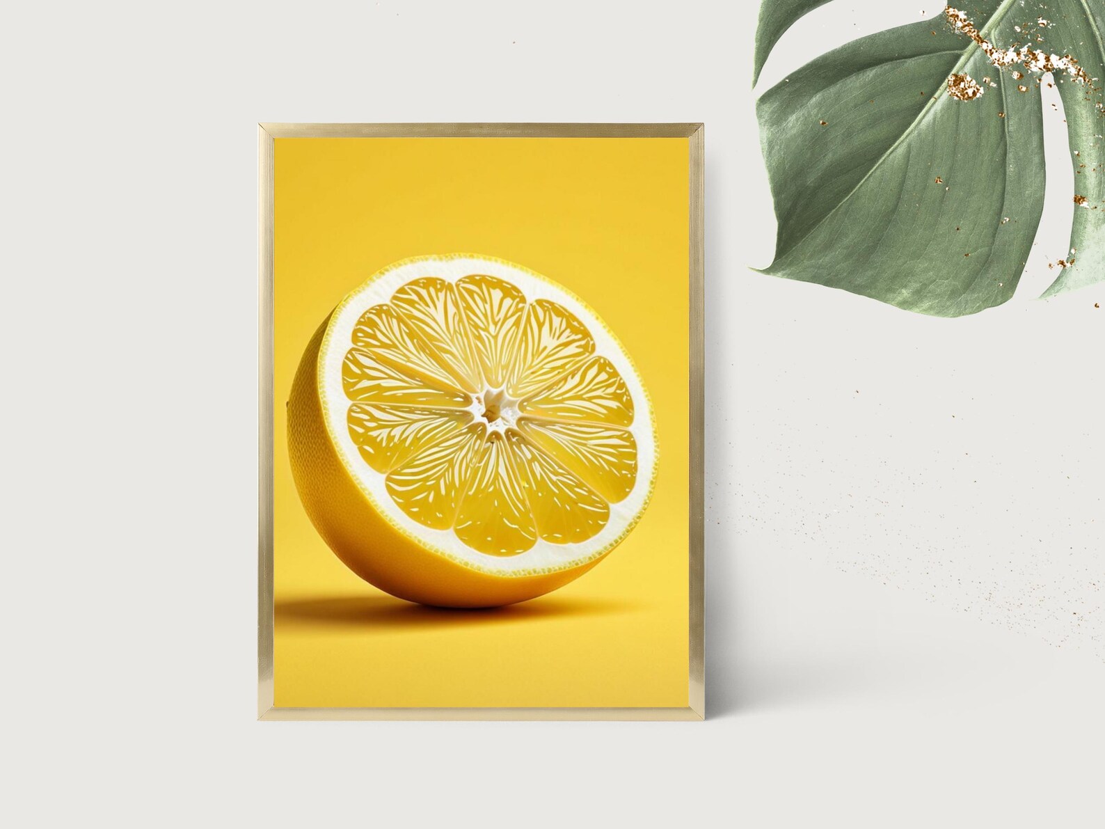 Lemon Art Print Printable Instant Download AI Generated Art Citrus Home ...