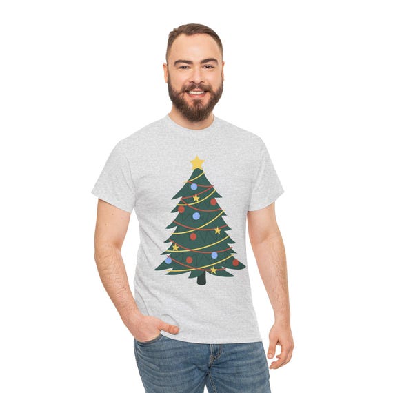 Christmas Tree Unisex Cotton Tee, PixelHive Design