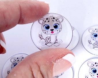 Set of 6 Handmade Cheetah Sewing Buttons.  Assorted Sizes Available.