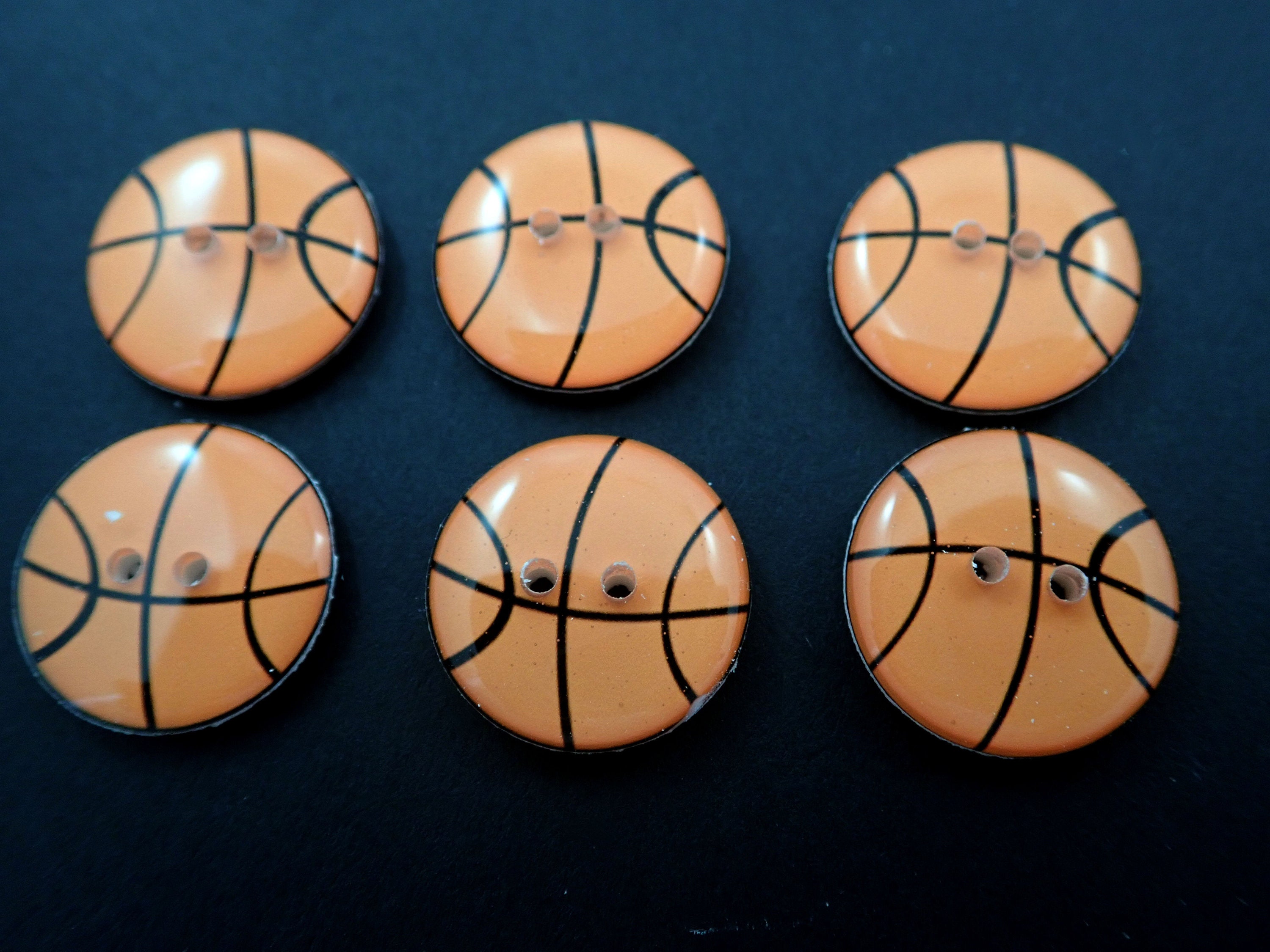 6 Basketball Buttons for Sewing. Choose Your Size. - Etsy