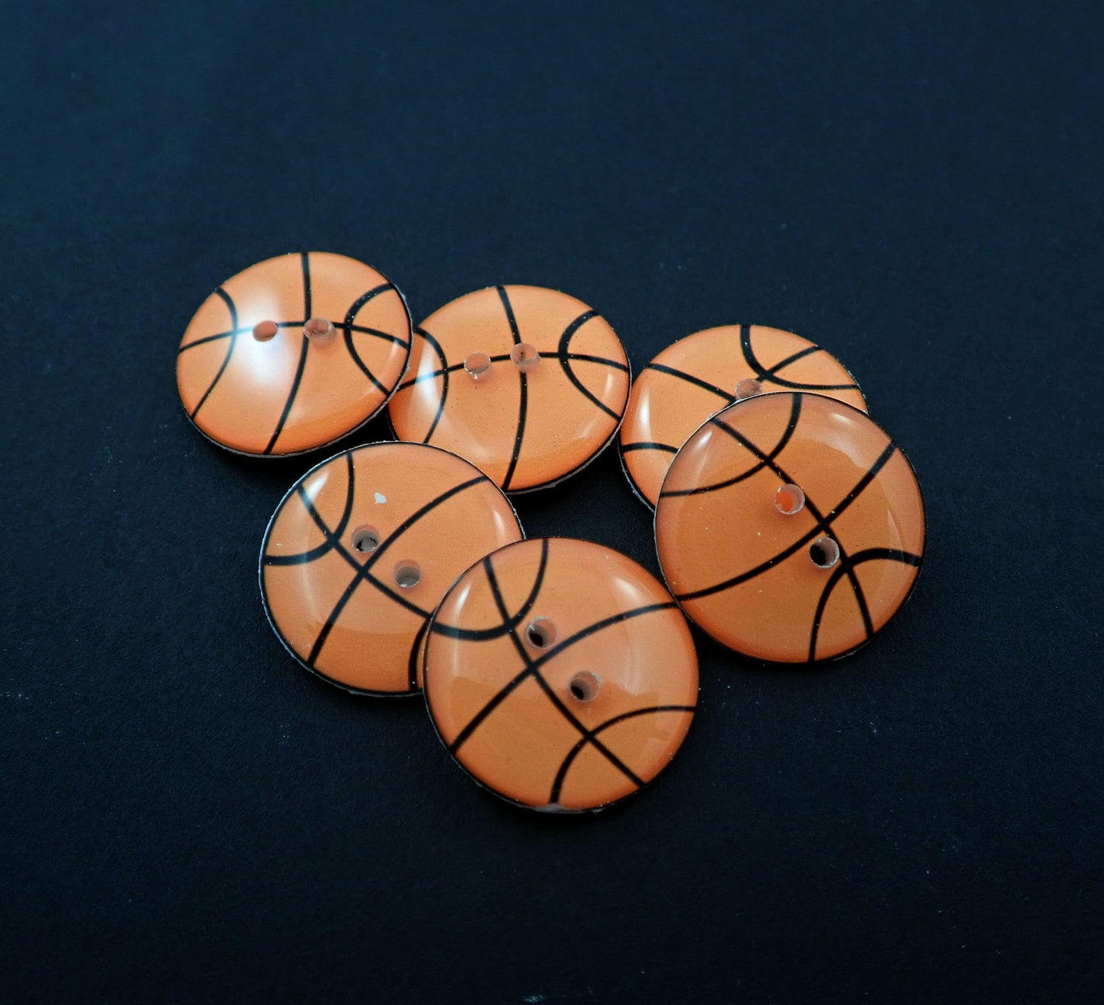 6 Basketball Buttons for Sewing. Choose Your Size. - Etsy