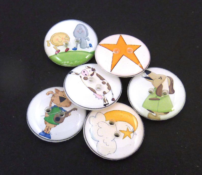 6 Cow jumped over the moon nursery rhyme buttons. Cow Moon | Etsy
