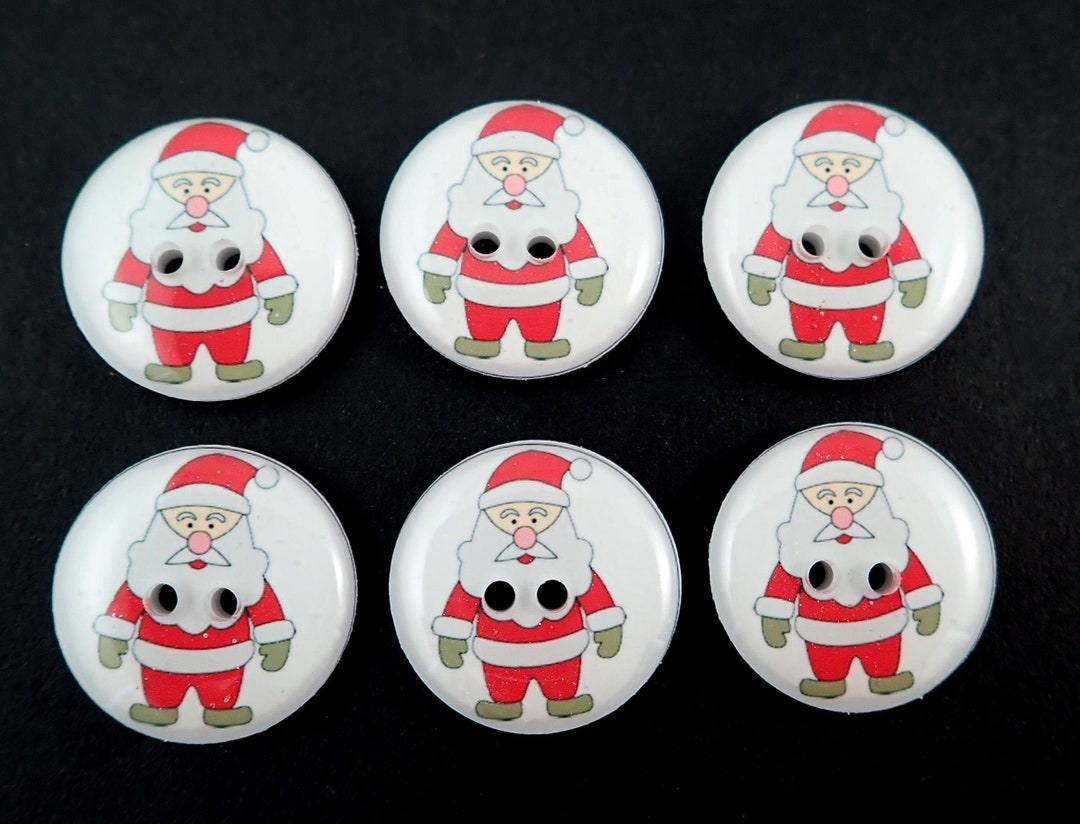 Santa Claus Sewing Buttons. Etsy