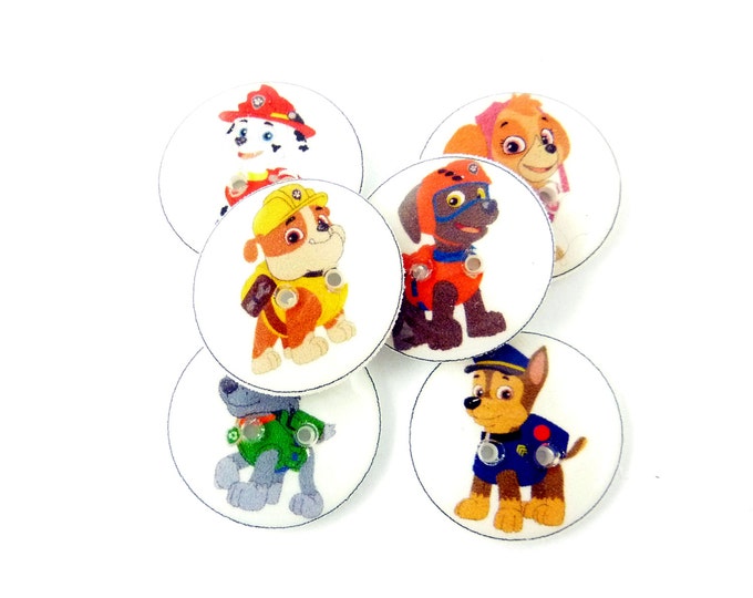 6 Dog Buttons. Handmade Buttons. 6 Sewing Buttons. 3/4 Etsy