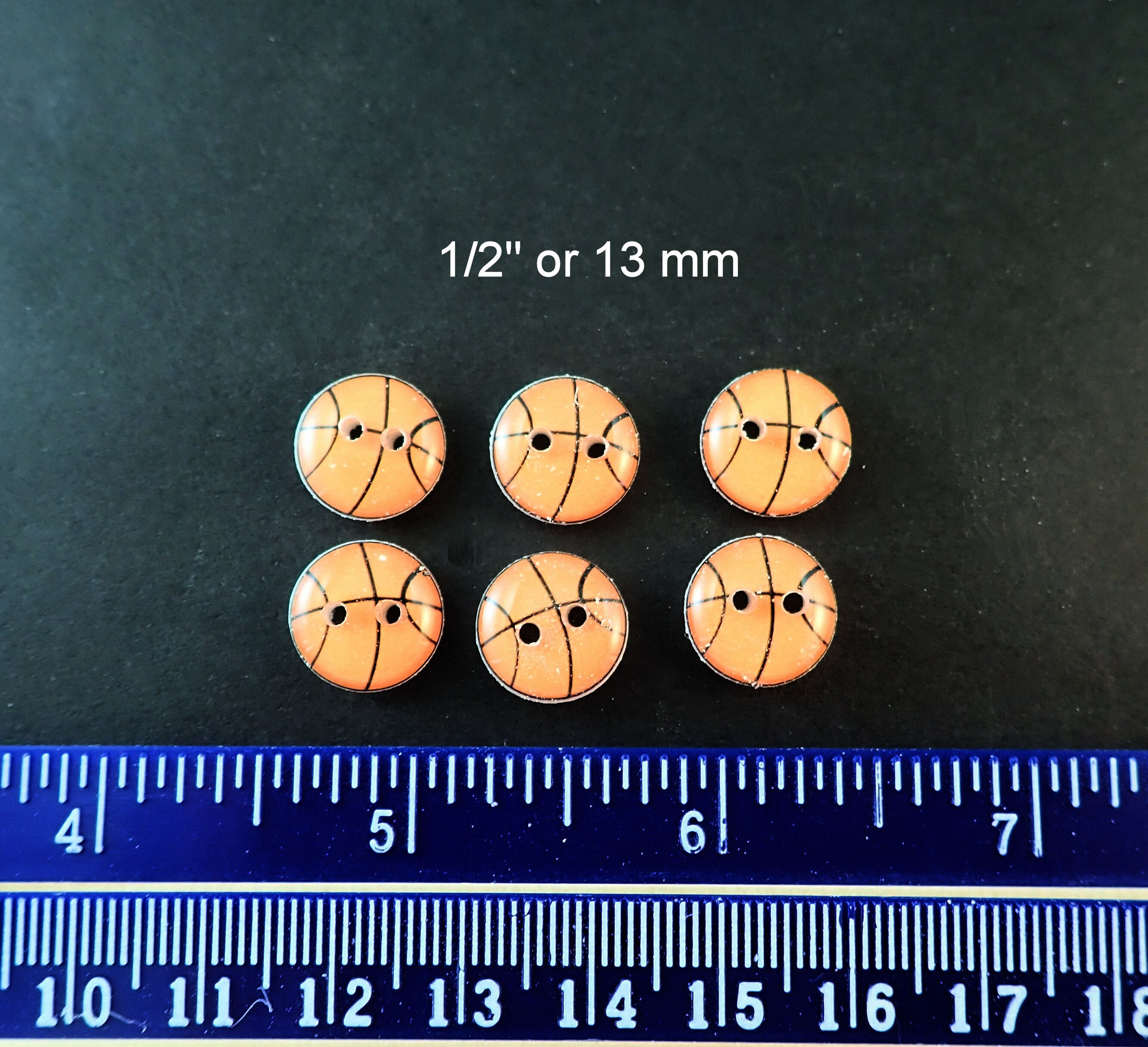 6 Basketball Buttons for Sewing. Choose Your Size. - Etsy