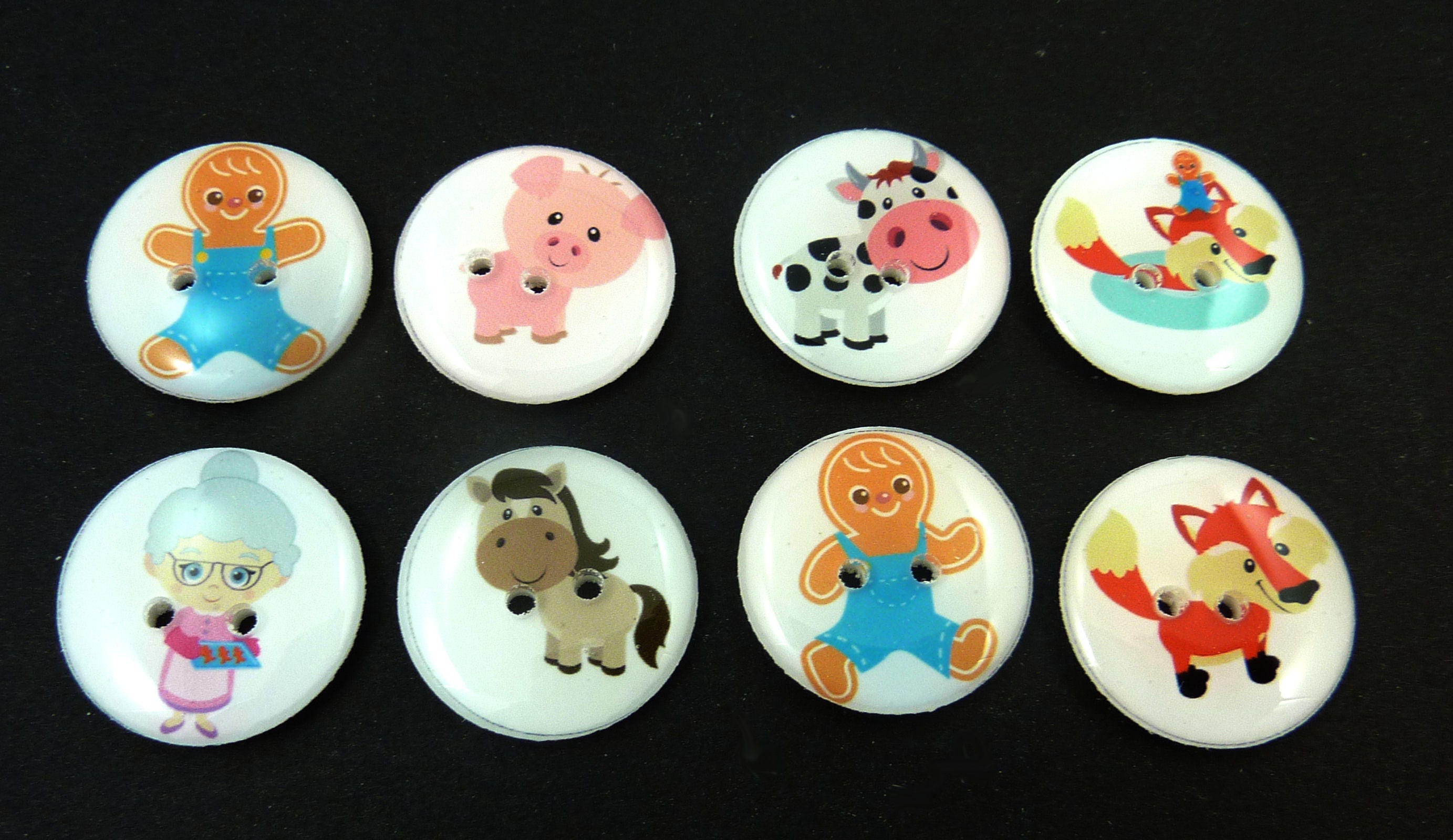 8 Gingerbread Man Story Book handmade buttons. | Etsy