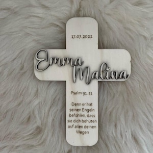 Baptismal cross birth cross personalized baptism godparents baptism child cross wood laser baptismal saying name