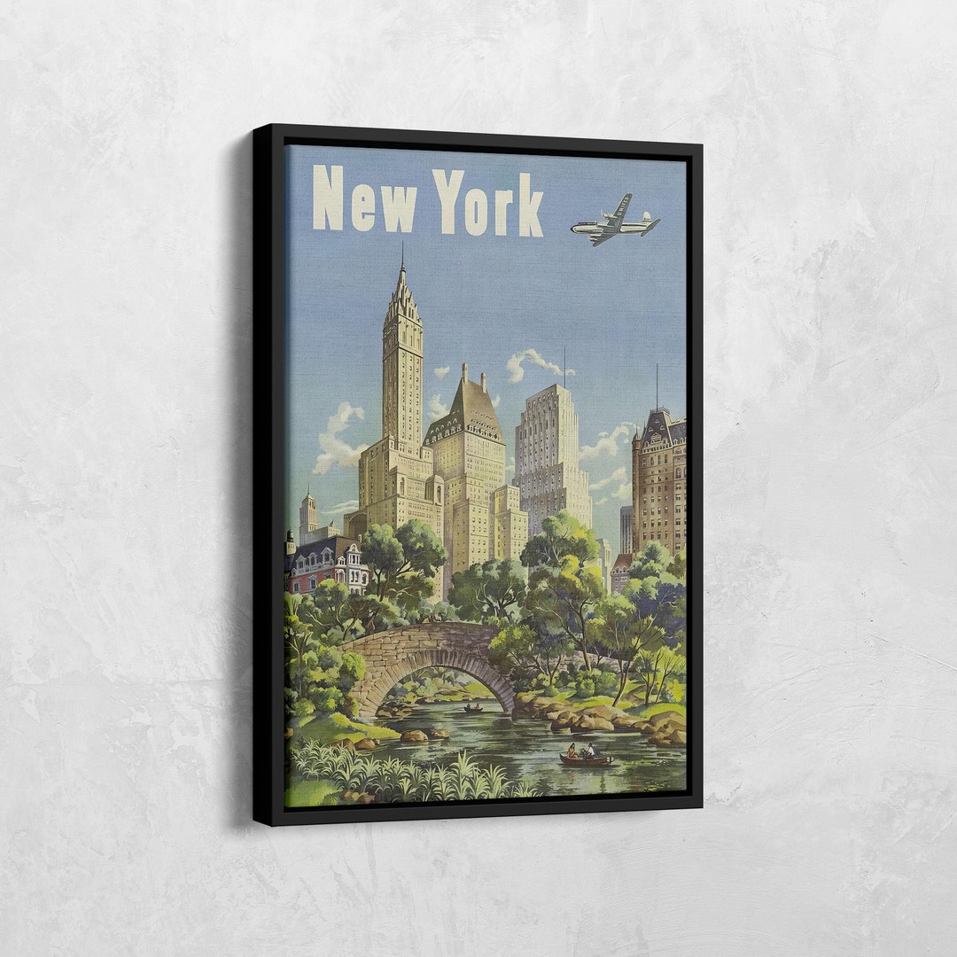 New York City Iconic Poster, City Print, NYC Poster, Colourful Preppy — free download