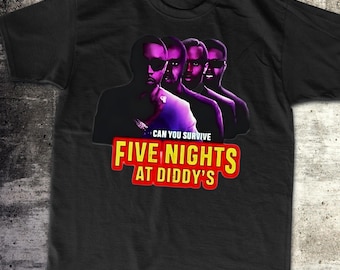 Lustige fünf Nächte bei Diddys Haus T-Shirt, Meme Shirt, Neuheit Grafik T-Shirt, Geschenk für Gamer, Popkultur Shirt