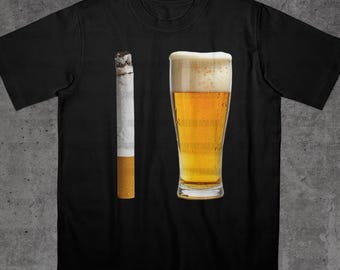 Beer and Cigarette Funny Shirt, Alcohol Beer Funny Offensive Shirt, Funny  Party Shirt, Stupid Meme Shirt, Funny Meme Shirt, Brain Rot Shirt