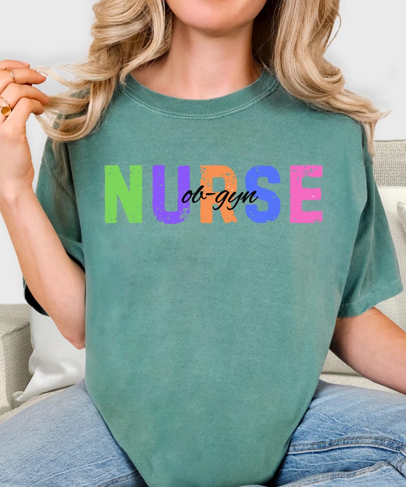 OB-GYN Nurse T-shirt, Colorful Nurse Life Tee - Etsy