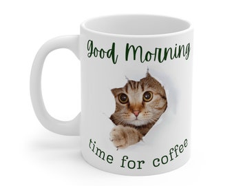 Cats and Coffee Mug for Coffee Lovers, Morning Coffee Time, Coffee Mug for Cat Lovers, Cat Lady Gift