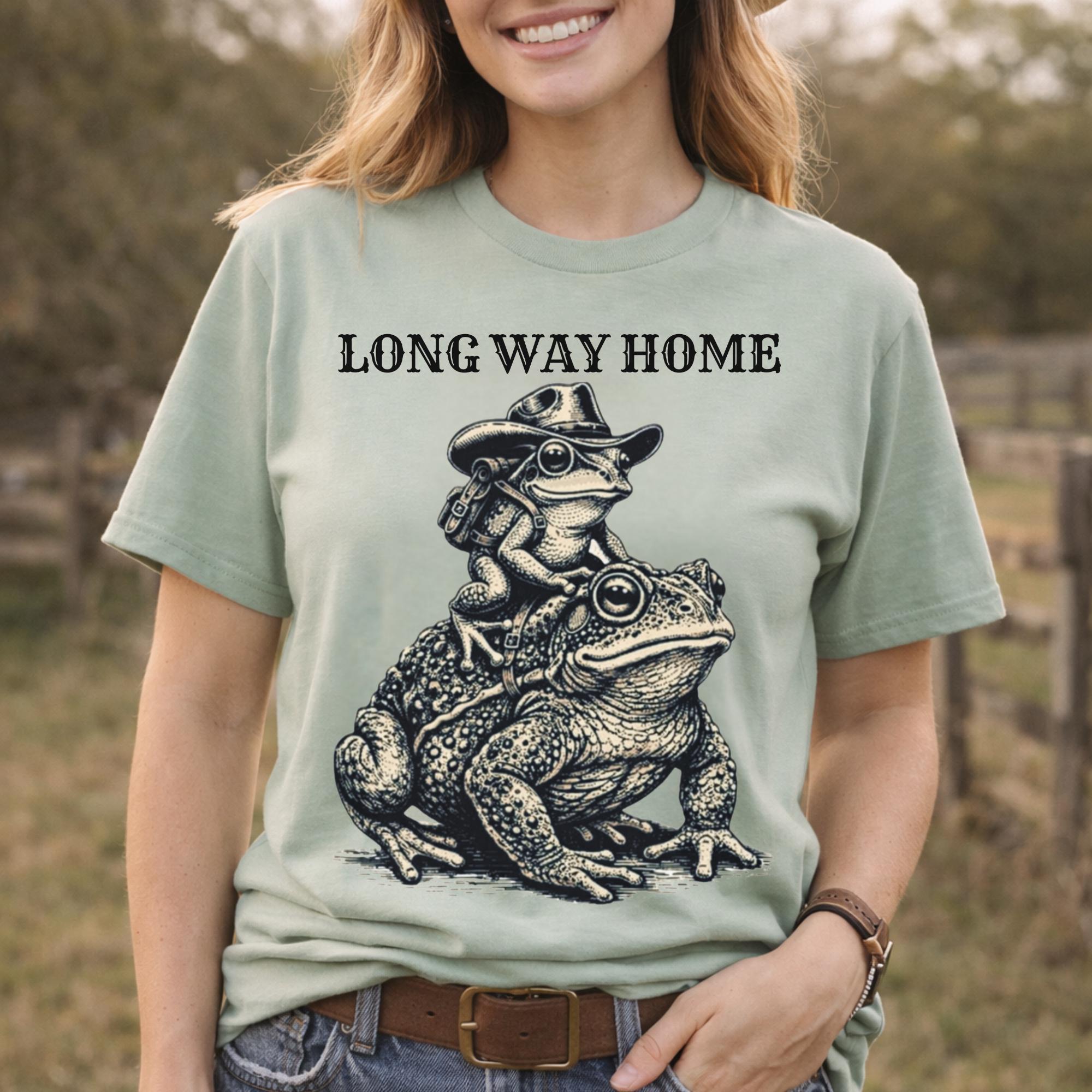 Ribbit Ranch Long Way Home Frog Shirt, Ribbit Ranch Adventure Tee, Comfort Colors - Etsy